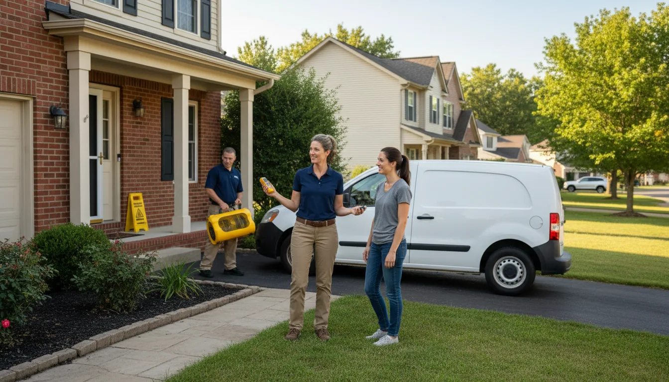 Residential water damage restoration in Ennice, NC